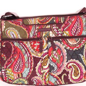 Vera Bradley Retired Print Paisley Crossbody Bohemian Purse/Diaper Bag